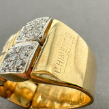 Estate Chimento 18K Y Gold 0.56ctw G/VS2-SI1 Diamond Double Row Ring