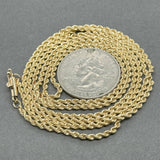 Estate 14K Y Gold 2.0mm 30” Rope Chain