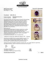 Estate 14K W Gold 3.36ct Lab-Created Amethyst & 0.48ctw Diamond Ring