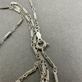 Estate 14K W Gold 1.3mm 17” Bar Link Chain