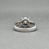 Estate 18K W Gold 1.02ctw Sapphire & 0.48ctw Diamond Ring