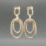 Estate 14K Y Gold Oval Drop Earrings