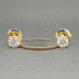 Estate 14K Y Gold 2.29ctw F-G/SI1 Diamond Stud Earrings