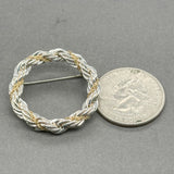 Estate Tiffany & Co. SS 18 Circle Rope Brooch