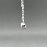 Estate 14K W Gold 0.45ct J/SI1 Diamond Solitaire Necklace