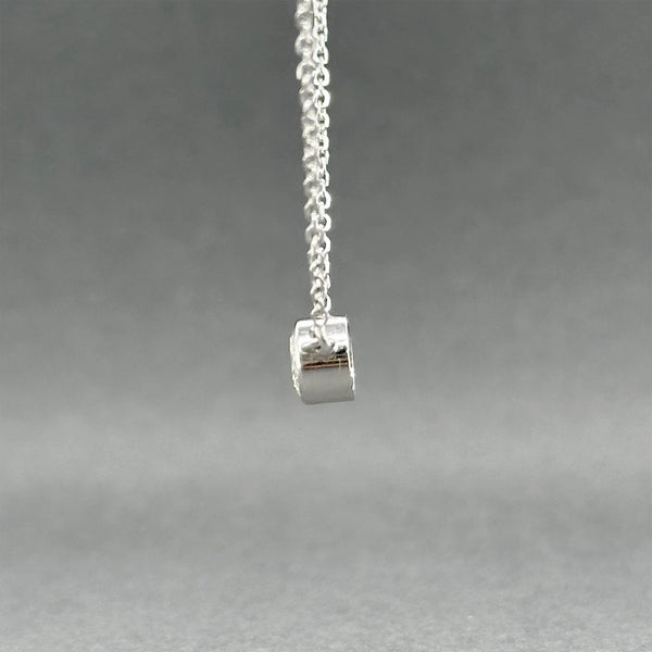 Estate 14K W Gold 0.45ct J/SI1 Diamond Solitaire Necklace