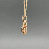 Estate Levian 14K R Gold 0.60ctw Brown-H/SI1-I1 Diamond Pendant