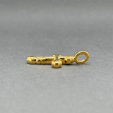 Estate 24K Y Gold 25.91mm Cross Pendant