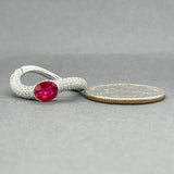 Estate 18K W Gold 1.04ct Ruby & 0.64ctw Diamond Ring