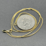 Estate 14K Y Gold 1mm 18” Wheat Chain