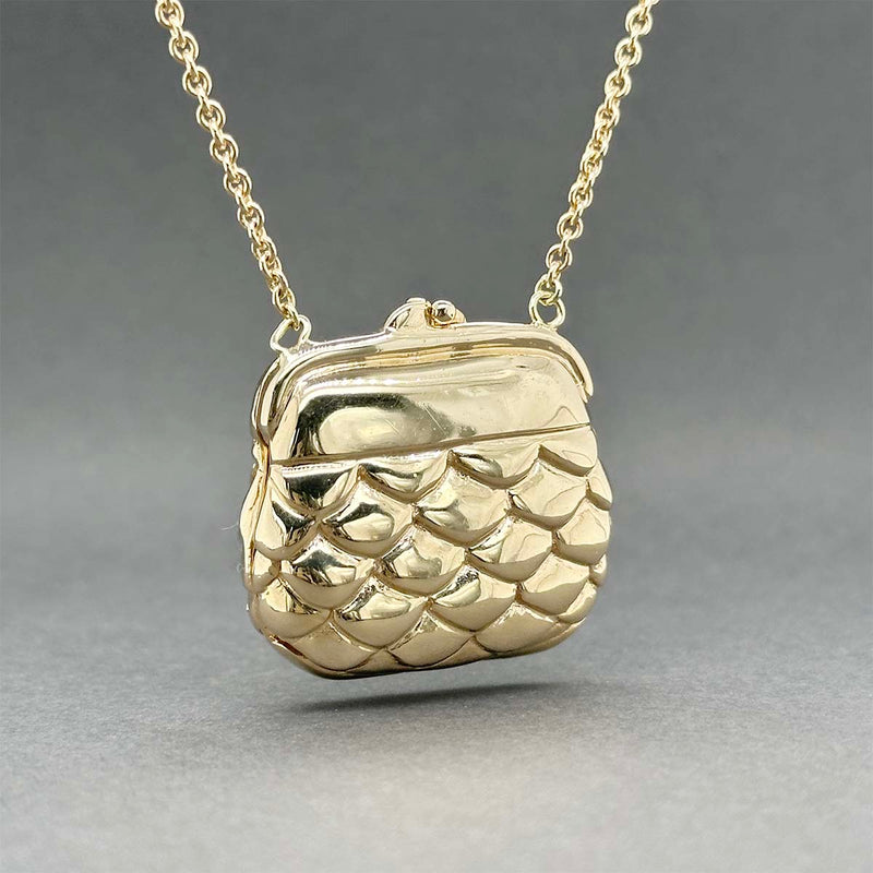 Estate Lumiere 14K Y Gold 0.67ctw Diamond Purse Pendant