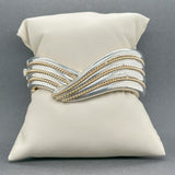 Estate SS 14 Chevron Bangle Bracelet