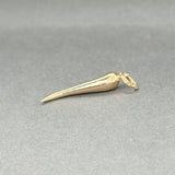 Estate 18K Y Gold 32.7mm Italian Horn Pendant