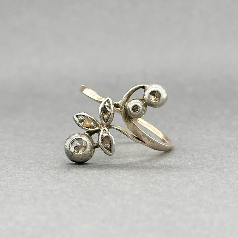 Estate SS 14 Art Nouveau 0.17ctw Diamond Ring