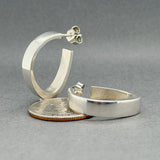 Estate Georg Jensen SS J Hoop Earrings