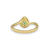 18K Y Gold 0.64ctw Emerald and G/SI1 0.24ctw Diamond Ring - Walter Bauman Jewelers