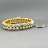 Estate 18K TT Gold 2.24ctw Sapphire & 0.48ctw Diamond Bracelet