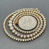 Estate 18K Y Gold 10.26ctw F-G/VS1-2 Diamond Riviere Tennis Necklace