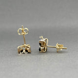 Estate 14K TT Gold 1.08ctw Sapphire & 0.03ctw Diamond Butterfly Earrings