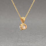 Estate 14K Y Gold 0.50ct H/I1 Diamond Solitaire Pendant
