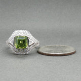 Estate 14K W Gold 1.82ct Sphene & 0.68ctw Diamond Halo Ring