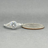 Estate 14K W Gold 0.50ctw H-I/SI1-2 Diamond Mounting Ring