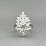 Estate 14K W Gold 0.90ctw Diamond Cocktail Ring