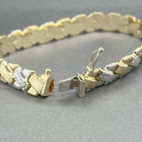 Estate 14K TT X Link Bracelet