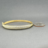 Estate 14K Y Gold 4.55ctw F/VS2-SI1 Diamond Bangle Bracelet