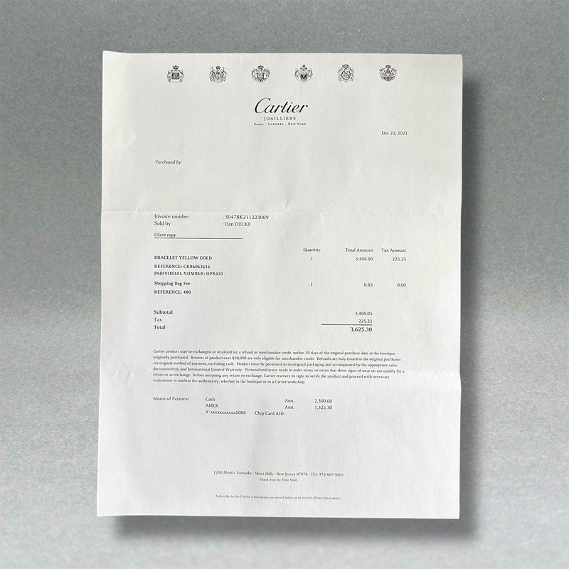 Estate Cartier 18K Y Gold Small Juste Un Clou Bracelet