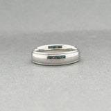 Estate 14K W Gold 5.4mm Polished Milgrain Ring