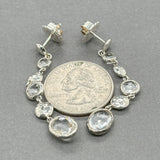 Estate Ippolita SS 6.08ctw Quartz Dangle Earrings