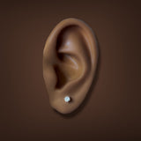 Estate 14K W Gold 0.13ct H/I1 Diamond Single Stud Earring