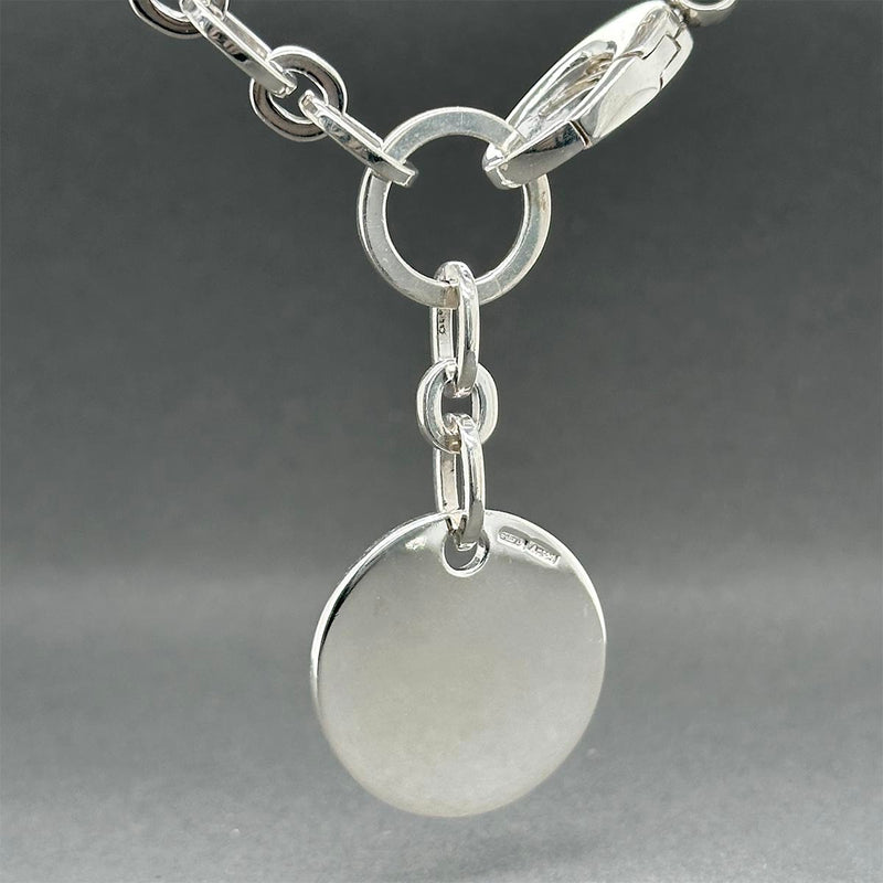 Estate Gucci SS Round Tag Necklace