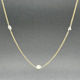 Estate 14K Y Gold 1.37ctw G-H/SI1-2 Diamond By The Yard Necklace