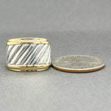Estate David Yurman SS 14 Cable Cigar Ring