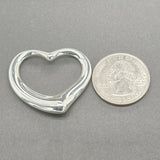 Estate Tiffany & Co. SS Peretti 35mm Open Heart Pendant