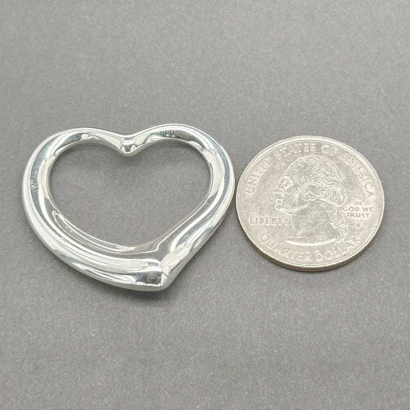 Estate Tiffany & Co. SS Peretti 35mm Open Heart Pendant