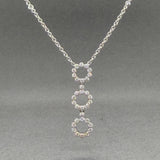 Estate 14K W Gold 0.32ctw H-I/SI2-I1 Diamond 3 Circle Pendant