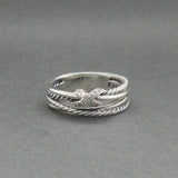 Estate David Yurman SS 0.06ctw Diamond X Crossover Ring