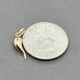 Estate 18K Y Gold 15.86mm Italian Horn Pendant