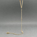 Estate 14K R Gold 25” Y Drop Station Necklace