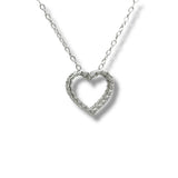 SS 0.25ctw F-G/VS2 Lab Created Diamond Heart Pendant