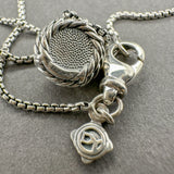 Estate David Yurman SS Pearl Petite Chatelaine Pendant