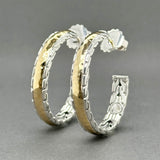 Estate John Hardy SS 22 Palu Classic Chain Hoop Earrings