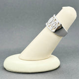 Estate 18K W Gold 0.94ctw H-I/SI1-2 Diamond Wide Ring