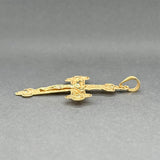 Estate 20K Y Gold 47.77mm Crucifix Pendant