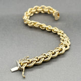 Estate 18K Y Gold 10.31mm Fancy Curb Bracelet