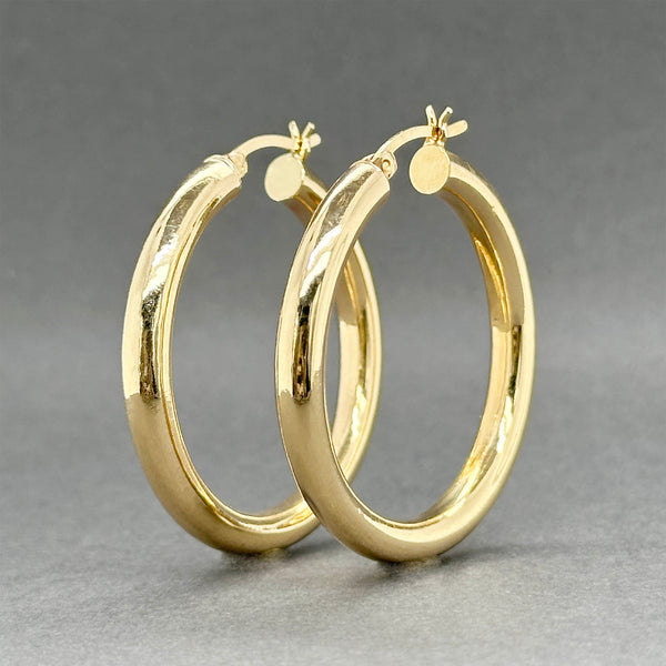 Estate 14K Y Gold 33.92mm Hoop Earrings