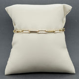 Estate 14K Y Gold 0.54ctw G-H/SI1-2 Diamond Paperclip Bracelet